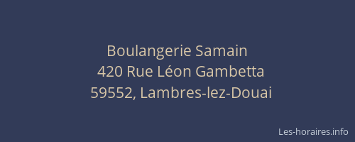 Boulangerie Samain