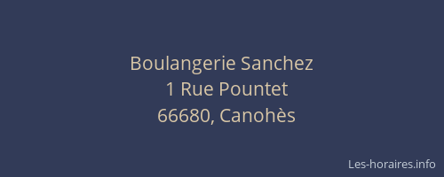 Boulangerie Sanchez