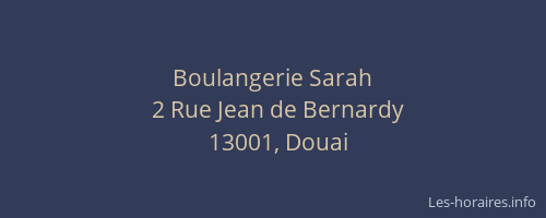 Boulangerie Sarah