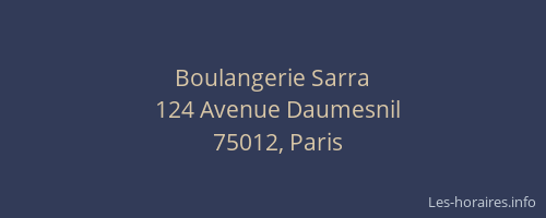 Boulangerie Sarra