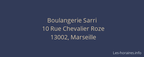 Boulangerie Sarri