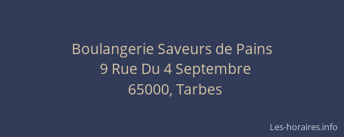 Boulangerie Saveurs de Pains