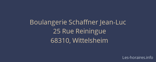 Boulangerie Schaffner Jean-Luc