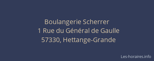 Boulangerie Scherrer