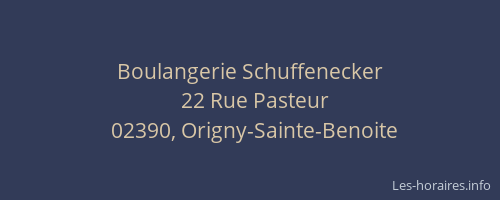 Boulangerie Schuffenecker
