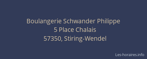 Boulangerie Schwander Philippe