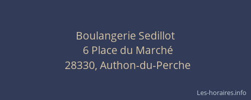 Boulangerie Sedillot