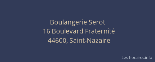 Boulangerie Serot