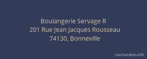 Boulangerie Servage R