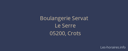 Boulangerie Servat