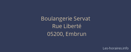 Boulangerie Servat