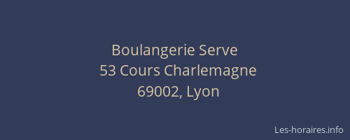 Boulangerie Serve