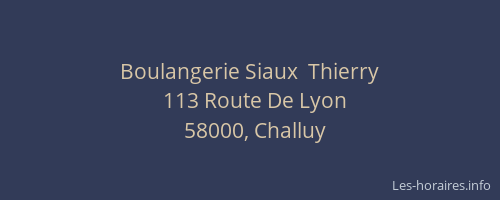 Boulangerie Siaux  Thierry