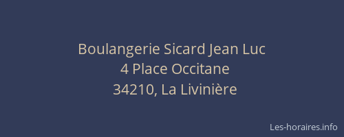 Boulangerie Sicard Jean Luc