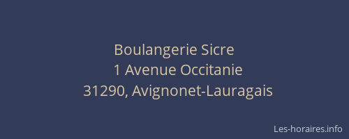 Boulangerie Sicre