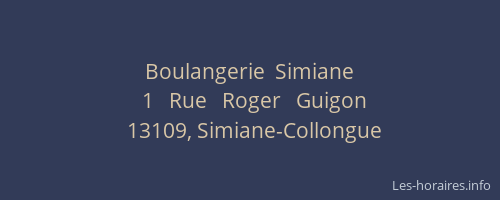Boulangerie  Simiane