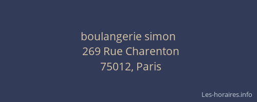 boulangerie simon