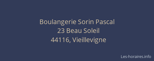 Boulangerie Sorin Pascal
