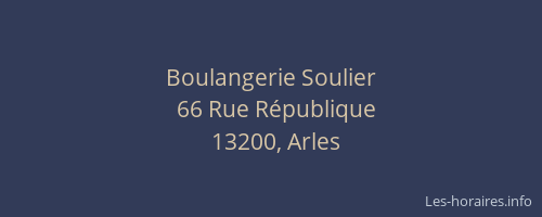 Boulangerie Soulier