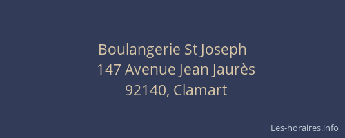 Boulangerie St Joseph