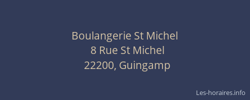 Boulangerie St Michel