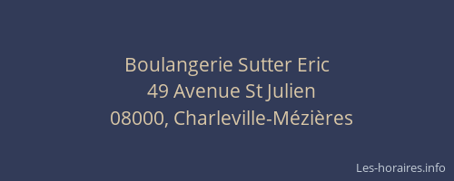 Boulangerie Sutter Eric