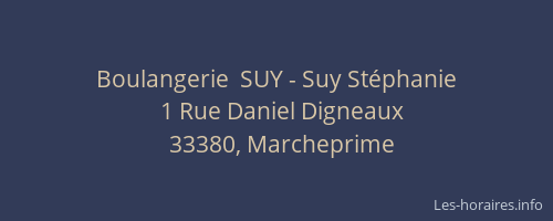 Boulangerie  SUY - Suy Stéphanie