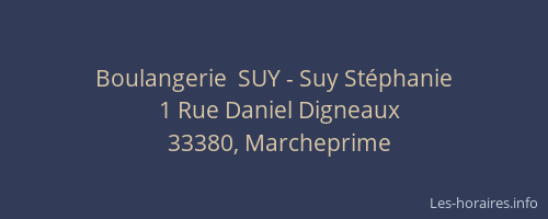 Boulangerie  SUY - Suy St&eacute;phanie