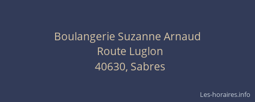 Boulangerie Suzanne Arnaud