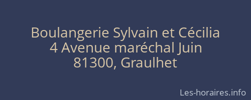 Boulangerie Sylvain et Cécilia