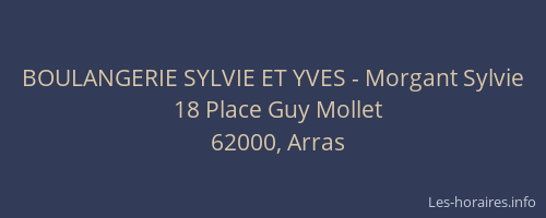 BOULANGERIE SYLVIE ET YVES - Morgant Sylvie