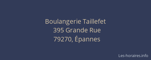 Boulangerie Taillefet