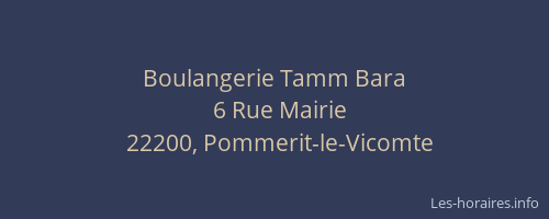 Boulangerie Tamm Bara