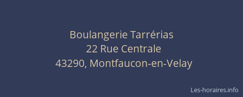 Boulangerie Tarr&eacute;rias