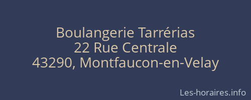 Boulangerie Tarrérias