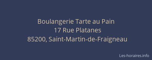 Boulangerie Tarte au Pain