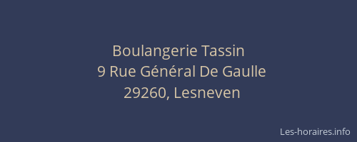 Boulangerie Tassin