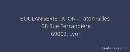 BOULANGERIE TATON - Taton Gilles