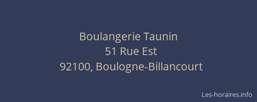 Boulangerie Taunin