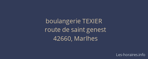 boulangerie TEXIER