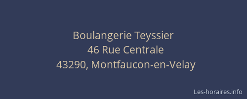 Boulangerie Teyssier