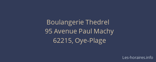 Boulangerie Thedrel