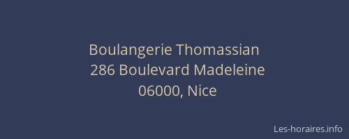 Boulangerie Thomassian