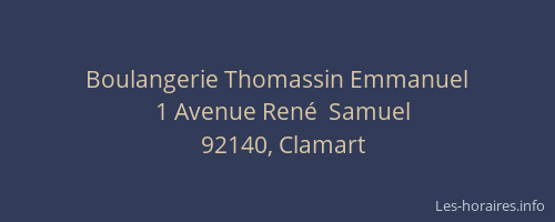 Boulangerie Thomassin Emmanuel