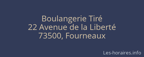 Boulangerie Tiré