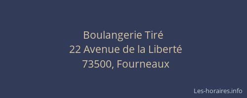 Boulangerie Tir&eacute;
