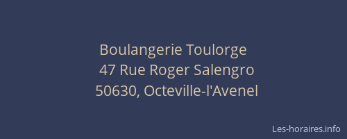 Boulangerie Toulorge