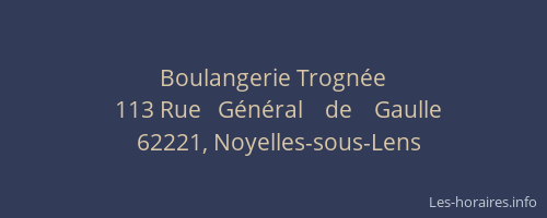 Boulangerie Trogn&eacute;e