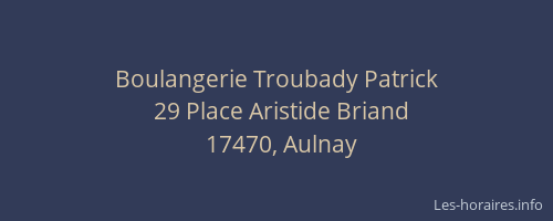 Boulangerie Troubady Patrick