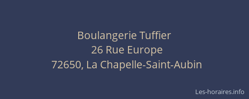 Boulangerie Tuffier